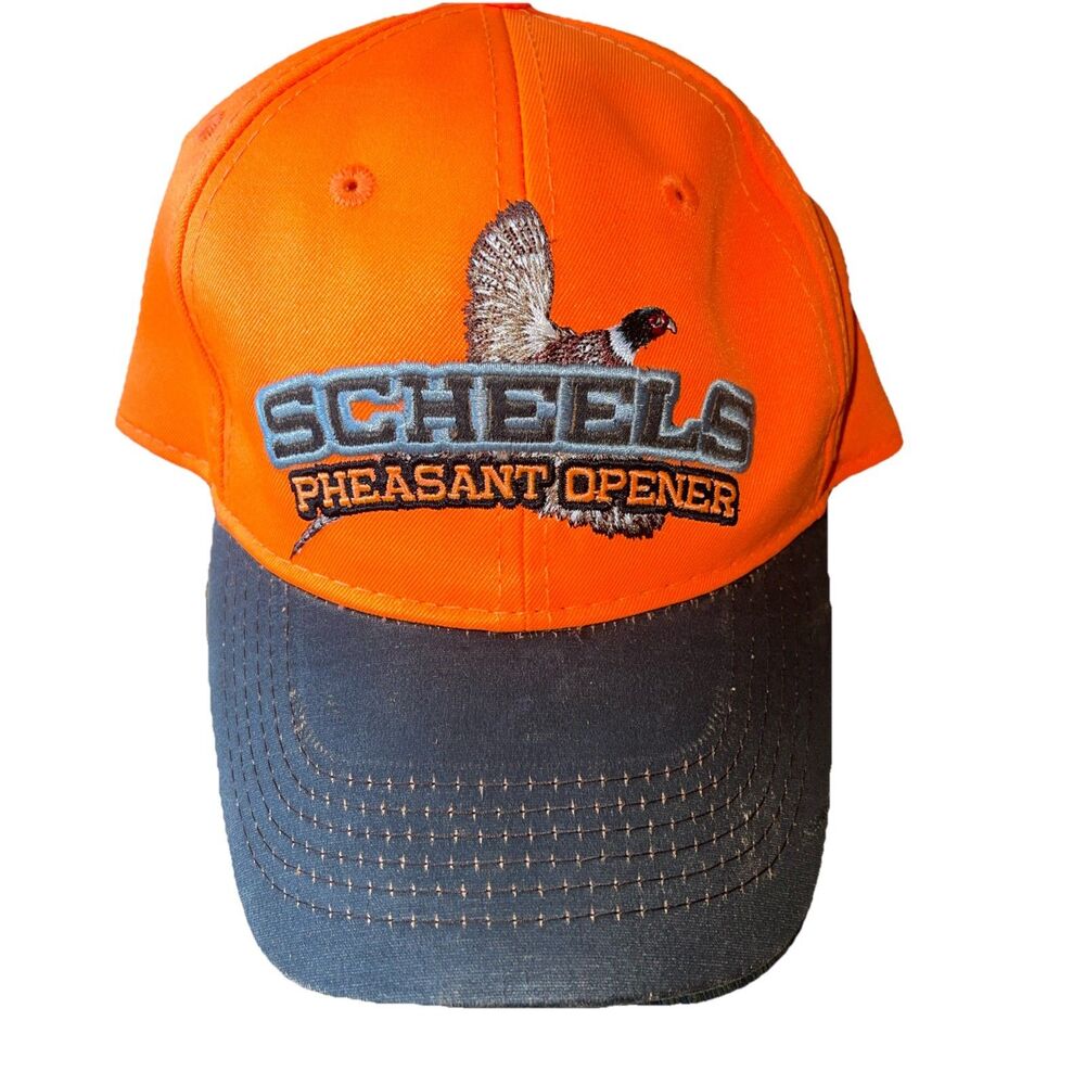 Scheels Pheasants Opener Blaze Orange Hunting Cap Outdoor Cap One Size